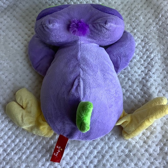 GITZY Plush Purple Green Owl Stuffed Animal Pillow Style Toy - Picture 5 of 16